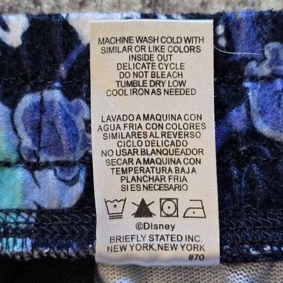 Disney Stitch Pajama Pants Womens Large 12/14 Blue Hibiscus Lounge Sleep Joggers - Picture 4 of 10
